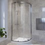 800mm Chrome 4mm Glass Quadrant Shower Enclosure - Lyra