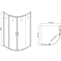 800mm Chrome 4mm Glass Quadrant Shower Enclosure - Lyra