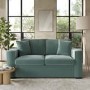 2 Seater Pull-Out Sofa Bed in Teal Green Velvet - Layton