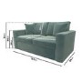 ONLY OPENED - Mint Green 2 Seater Sofa Bed - Layton