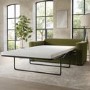 2 Seater Pull-Out Sofa Bed in Olive Green Velvet - Layton