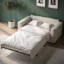 2 Seater Pull-Out Sofa Bed in Blue Stripe Chenille - Layton 