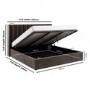 Chocolate Brown Super King Velvet Ottoman Bed - Maddox