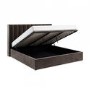 Chocolate Brown Super King Velvet Ottoman Bed - Maddox