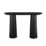 Black Wooden Console Table with Flared Legs - Malia
