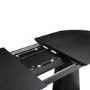 Large Black Wooden Extendable Dining Table - Seats 4 - 6 - Malia