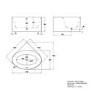 Freestanding Double Ended Small Round Corner Bath 1000 x 1000mm - Malta