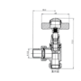 Maesta Chrome Traditional Manual Angled Radiator Valves (pair)