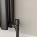 Elego Matte Black Modern Manual Angled Radiator Valves (pair)