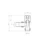 Elego Matte Black Modern Manual Angled Radiator Valves (pair)