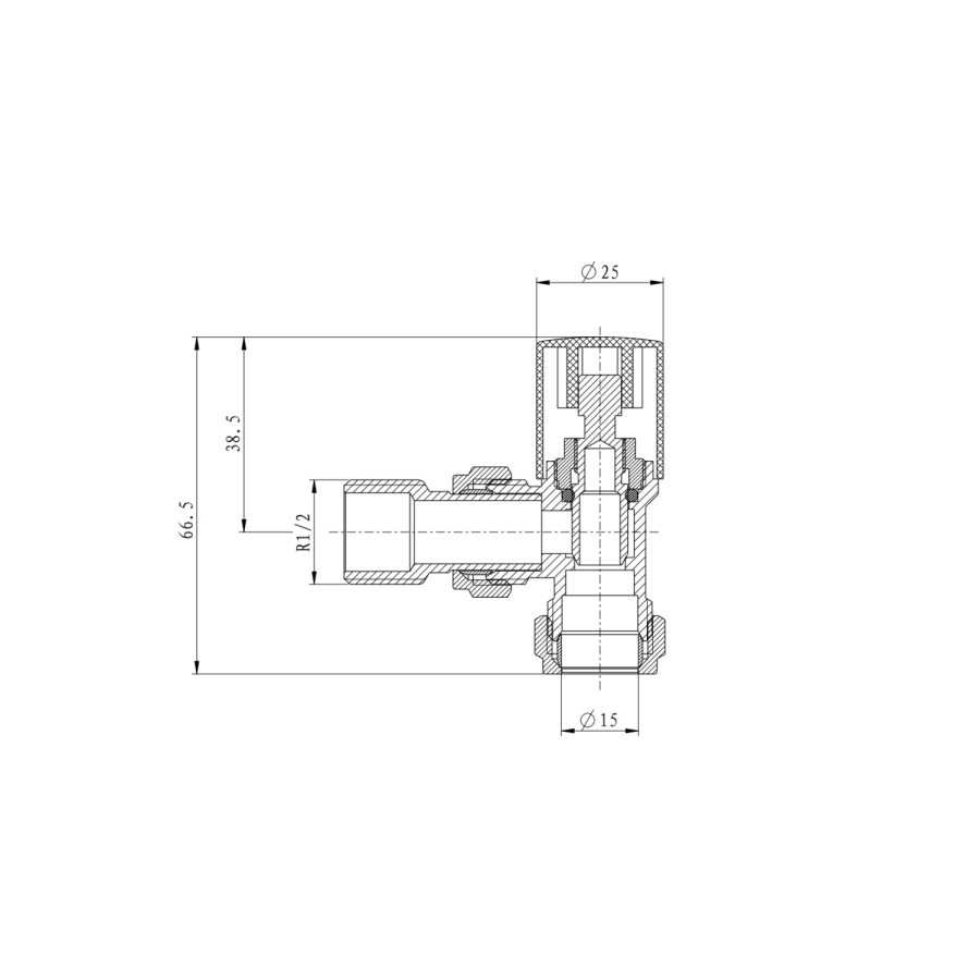 Elego White Modern Manual Angled Radiator Valves Pair