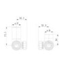 Elego White Modern Manual Corner Radiator Valves With Lockshield