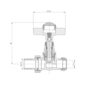 Maesta Anthracite Gray Traditional Manual Straight Radiator Valves (pair)