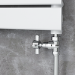 Maesta Chrome Traditional Manual Straight Radiator Valves (pair)