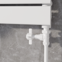 Maesta White Traditional Manual Straight Radiator Valves (pair)