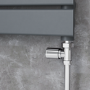 Elego Chrome Modern Manual Straight Radiator Valves (pair)