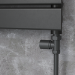 Elego Matte Black Modern Manual Straight Radiator Valves (pair)