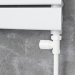Elego White Modern Manual Straight Radiator Valves (pair)