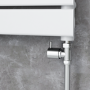 Elego Chrome Modern Manual Straight Radiator Valves (pair)