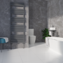 Elego Anthracite Gray Modern Manual Straight Radiator Valves (pair)