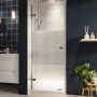 900mm Ribbed / Fluted Glass Left Hand Hinged Door Shower Enclosure 8mm Glass - Matira