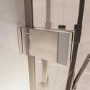 900mm Ribbed / Fluted Glass Left Hand Hinged Door Shower Enclosure 8mm Glass - Matira