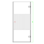 900mm Ribbed / Fluted Glass Left Hand Hinged Door Shower Enclosure 8mm Glass - Matira