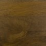 Wide Dark Wood Curved 6 Drawer Chest of Drawers - Fully Assembled - Meena
