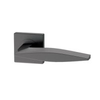 Internal Satin Black Lever Door Handle with Latch and Hinges Pack - 65mm Latch - Mezen - XL Joinery