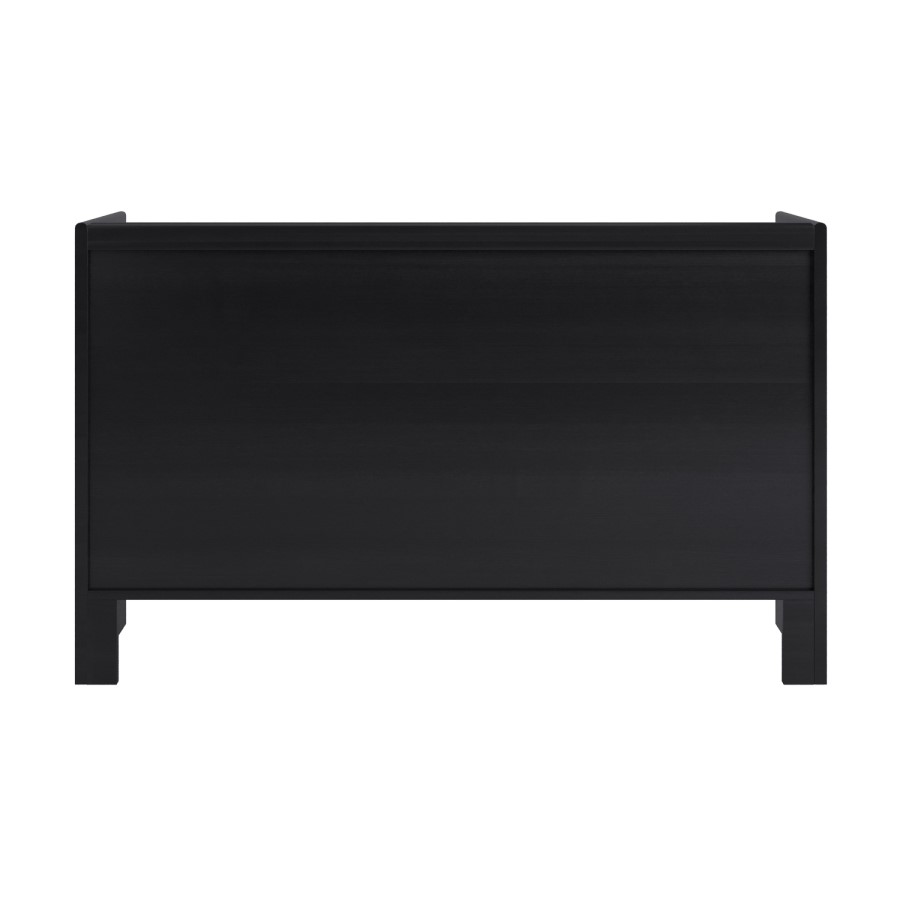 Wide Black 6 Drawer Chest of Drawers - Margot