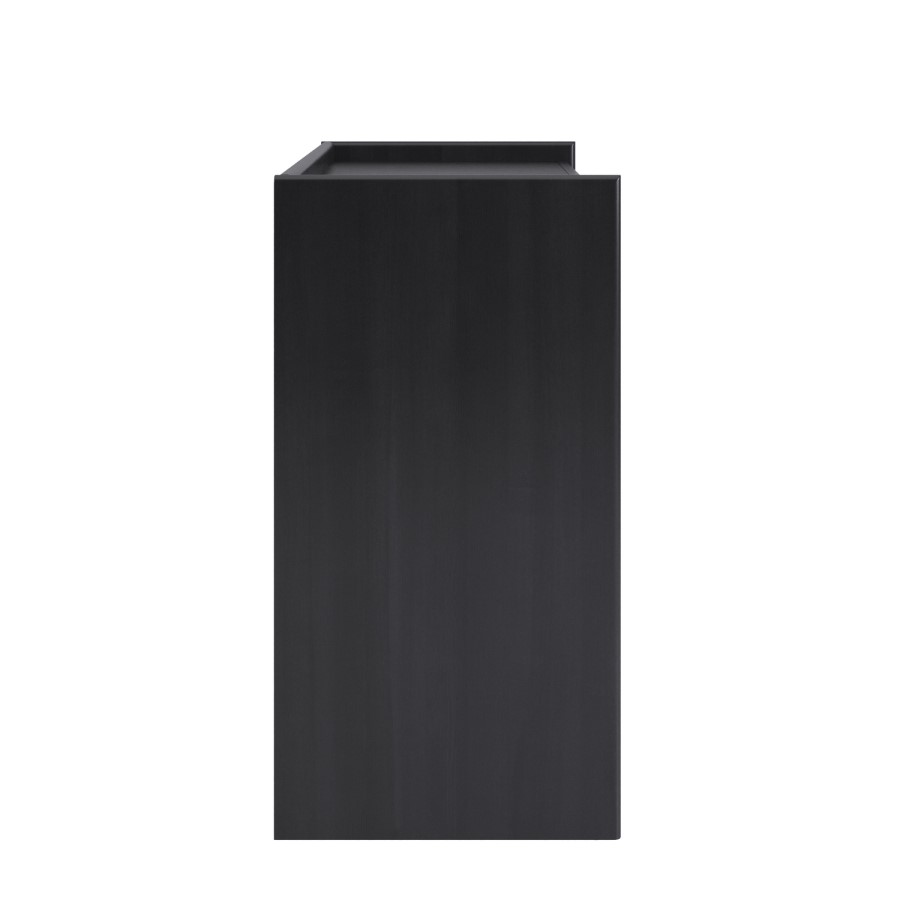 Wide Black 3 Drawer Chest of Drawers - Margot 