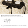 Black Round Thermostatic 3 Outlet Mixer Shower Set with Bath Filler Spout Push Buttons and Shelf- Mika