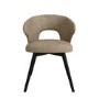 Set of 2 Beige Faux Leather Swivel Dining Chairs - Mila