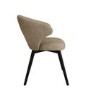 Set of 2 Beige Faux Leather Swivel Dining Chairs - Mila