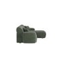 4 Seater L-Shape Chaise Corner Sofa in Green Chenille - Mahalia