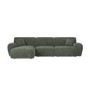 4 Seater L-Shape Chaise Corner Sofa in Green Chenille - Mahalia
