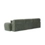 4 Seater L-Shape Chaise Corner Sofa in Green Chenille - Mahalia