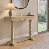 Solid Wooden Console Table with Drawer - Madeline