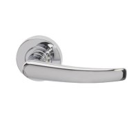 Internal Silver Polished Chrome Lever Door Handle with Latch and Hinges Pack - 65mm Latch - Morava - XL Joinery
