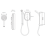Aqualisa eMOTION Electric Shower - 9.5kw - Arctic White