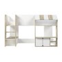 White and Oak Mid Sleeper Cabin bed with Storage - Marcel