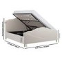 Beige Upholstered Super King Side-Lift Ottoman Storage Bed with Legs - Marie