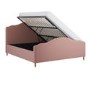 Pink Upholstered Super King Side-Lift Ottoman Storage Bed with Legs - Marie