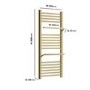 Brass Towel Radiator 1000 x 500mm - Nazco