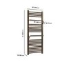 Bronze Towel Radiator 1200 x 500mm - Nazco