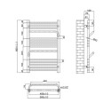 NAZC800 Chrome Towel Radiator 800 x 500mm - Nazco