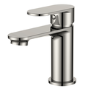Brushed Nickel Cloakroom Mono Basin Mixer Tap with Slotted Basin Waste - Nell