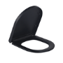 Black Round Wrap Over Soft Close Toilet Seat with Quick Release - Newport