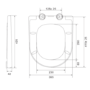 White Round Soft Close Toilet Seat with Quick Release & White Hinges - Newport