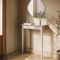ONLY OPENED - Extra Small Radiator Console Taupe With Brass Handles - Noa